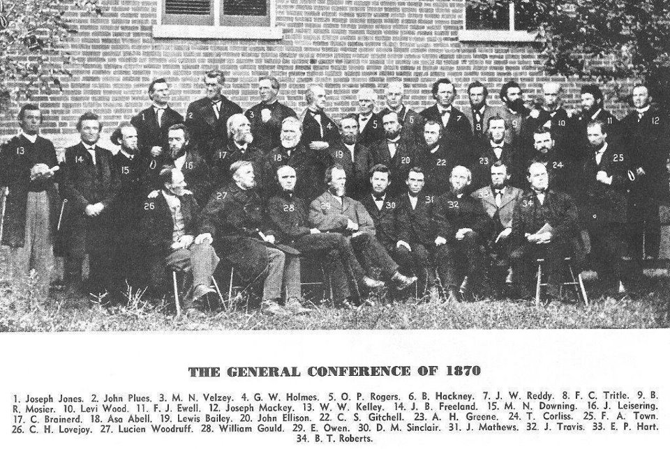 Portrait of the men who attended the 1870 General Conference